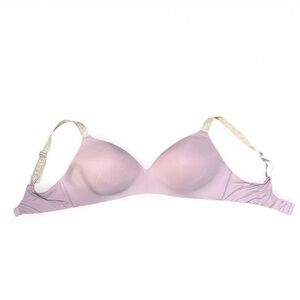Victoria's Secret Soft Lavender Wireless T-Shirt Bra 38DD Wide Straps